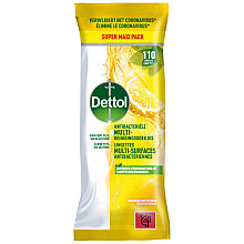 reinigingsdoekjes dettol antibacterie l citrus 110 stuks