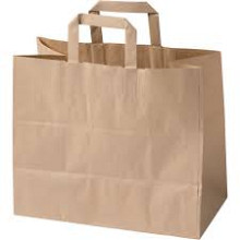papieren tas 32x17x25cm 250st bruin kraft