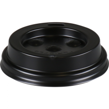 bekerdeksel 70mm plastic zwart 50 stuks