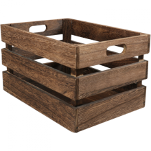 krat hout 31x22x18cm bruin