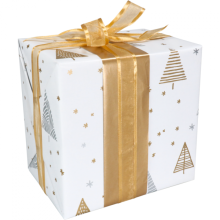 cadeaupapier 50cm 200m 80gr under the stars wit goud