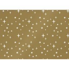 cadeaupapier 30cm 200m 80gr m goud met witte sterren
