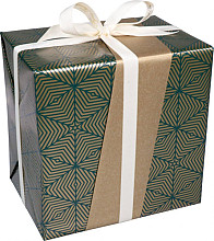 cadeaupapier 30cm 100m 80gr m kerst geo groen goud