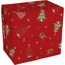 cadeaupapier 30cm 200m 80gr m wonderful time rood goud