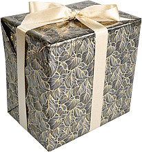 cadeaupapier 30cm 200m 80gr m leaves zwart goud