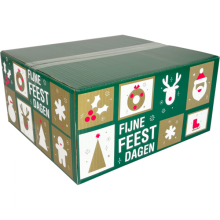 kerstpakketdoos e 550x390x310mm dessin tegels groen 2025