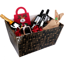 mand golfkarton 432x270x258mm rechthoekig zwart goud 10 stuks