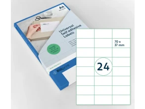 rillprint etiket rillstab 70x37mm wit 2400 stuks