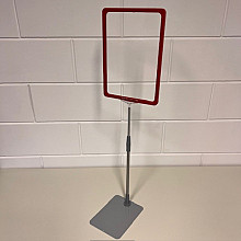 prijskaartraam a4 verstelbaar rood compleet