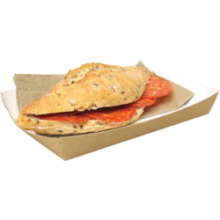 sandwichbak karton 160x100x24mm bruin 100 stuks