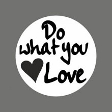 etiket sticker wit zwart do what you love 500 stuks