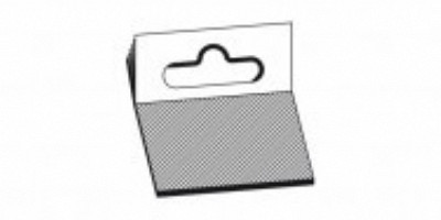 hang tabs hang ups 50x50mm kleeflaag 50x28mm 100 stuks