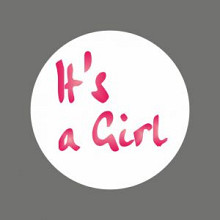 etiket sticker wit roze t s a girl 500 stuks