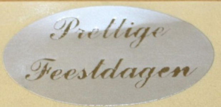 sticker prettige feestdagen zilver zilver ovaal 500 stuks