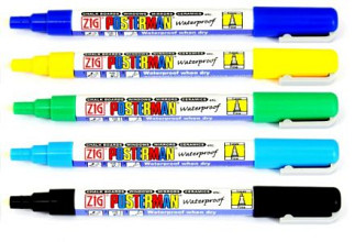krijtstift posterman pma 20 smalle punt 1mm geel