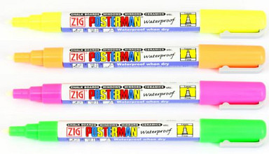 krijtstift posterman pma 20 smalle punt 1mm fluor groen