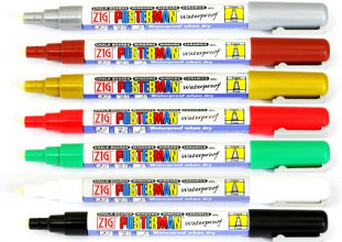 krijtstift posterman pma 20 smalle punt 1mm bruin