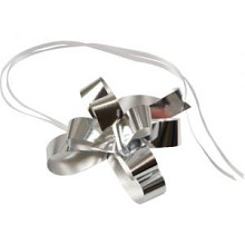 trekstrik snelstrik 19mm metallic zilver 100 stuks diameter 10cm