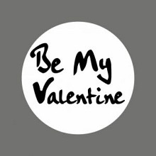 etiket sticker wit zwart be my valentine 500 stuks