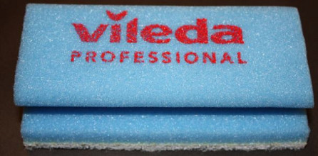 vileda schuurspons groot blauw wit 10 stuks