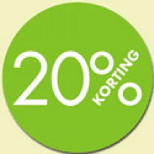kortingsticker rond 18mm 250 stuks 20 groen
