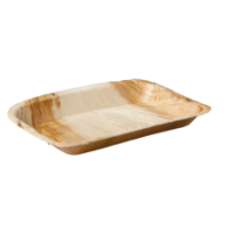 biodore bord rechthoekig 1 vaks palmblad 17x14cm 25 stuks