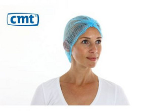 haarnetje wokkel non woven blauw 52 cm 100 stuks
