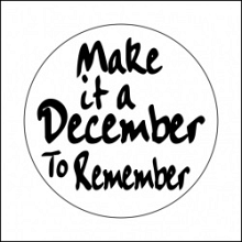 etiket sticker kerst make it a december to remember zwart op wit 500 stuks