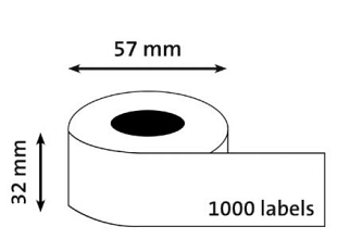 etiket dymo 11354 budget labelwriter 57x32mm 1000 stuks