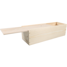 wijnkist voor 1 fles pk 337x95x85mm met schuifdeksel