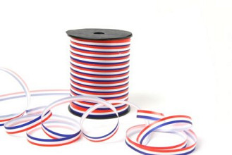 krullint 10mm x 250 meter kleur rood wit blauw