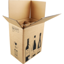 wijnfles verzenddoos dd voor 6 flessen 305x212x368mm