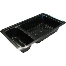 bakje ps a9 1 145x95x30mm laag met sausvak 1000 stuks zwart