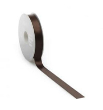 satijnlint premium double face 16mm x 100 meter bruin