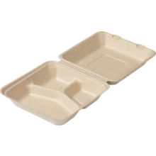 menubak suikerrietpulp 3 vaks 230x230x78mm 50 stuks