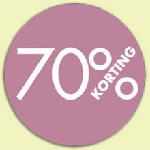 kortingsticker rond 18mm 1000 stuks 70 roze