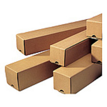 kartonnen verzendkoker vierkant 435x105x105mm bruin per stuk