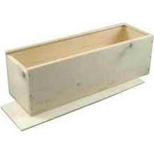wijnkist champagne voor 1 fles 336x95x95mm met schuifdeksel