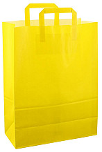 papieren tas 32x15x43cm 50st fel geel op op