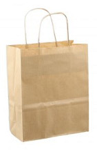 papieren koordtas 18x08x22cm 50st bruin kraft