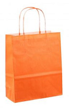 papieren koordtas 18x08x22cm 50st oranje