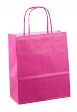papieren koordtas 22x10x31cm 50st fuchsia