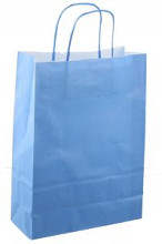 papieren koordtas 22x10x31cm 50st licht blauw