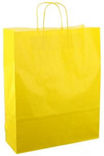 papieren koordtas 32x12x41cm 50st fel geel