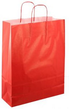 papieren koordtas 32x12x41cm 50st rood