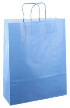 papieren koordtas 32x12x41cm 50st blauw