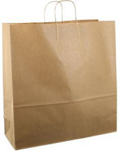 papieren koordtas 45x17x33cm 100st bruin kraft