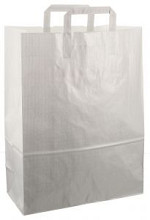 papieren tas 32x15x43cm 50st zilver op op