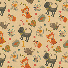 cadeaupapier rol nature eco 50cm dessin 904