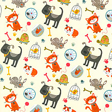 cadeaupapier rol luxe 50cm dessin 905 dierenprint